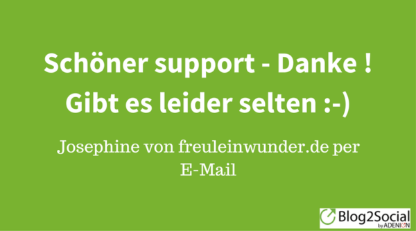Josephine von Freuleinwunder.de über Blog2Social