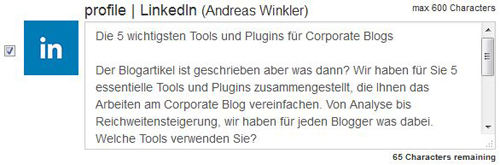 LinkedIn Post Deutsch