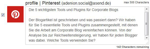 Post bei Pinterest