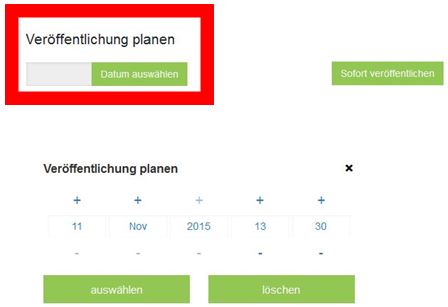 Datum und Uhrzeit planen