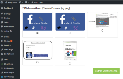 Das Bild-Posting mit Blog2Social