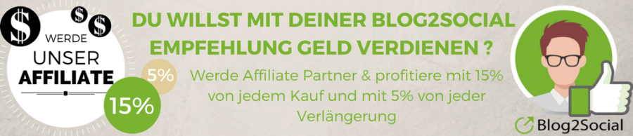 Blog2Social Affiliate Programm