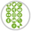 Cross-Posting und Cross-Promoting auf: Twitter, Facebook (Profile, Seiten), Google+ (Profile, Seiten, Gruppen), LinkedIn (Profile, Seiten), Xing (Profile, Seiten, Gruppen) Diigo, Instagram, Flickr, Pinterest, Tumblr, Medium und Torial