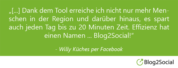 Willy Küches über Blog2Social