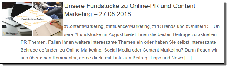 Content Curation auf dem eigenen Blog