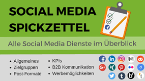 Social Media Spickzettel