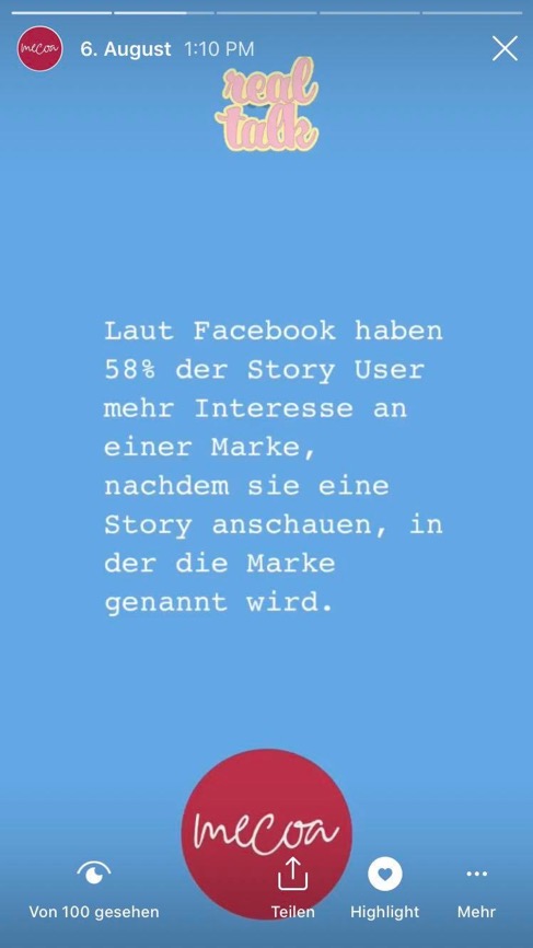 Facebook Studie zu Instagram Stories