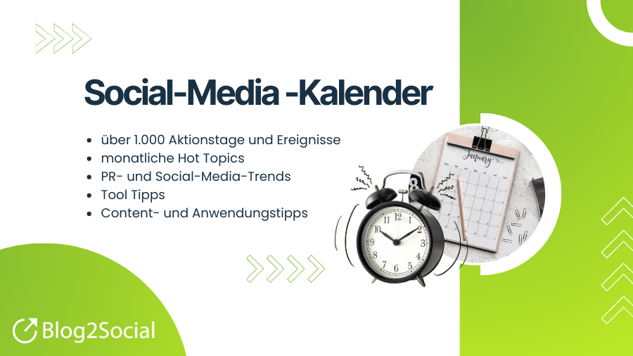 Social-Media-Kalender: Über 1000 Aktionstage und Ereignisse