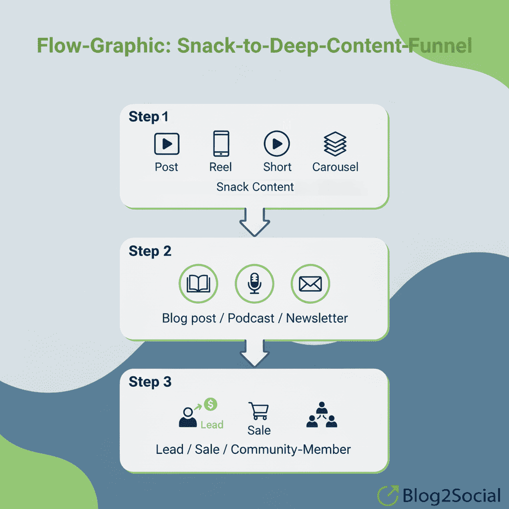 Snack-to-Deep-Content Flow