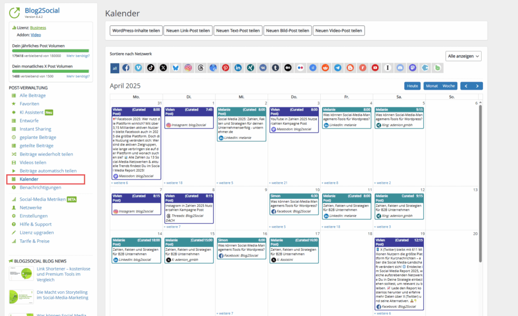 redaktionskalender-blog2social