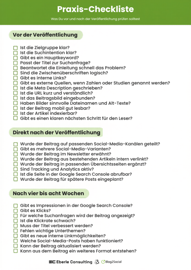 Checkliste Dein Blog bekommt keine Besucher? 7 typische Ursachen und wie Du Deine Inhalte sichtbarer machst