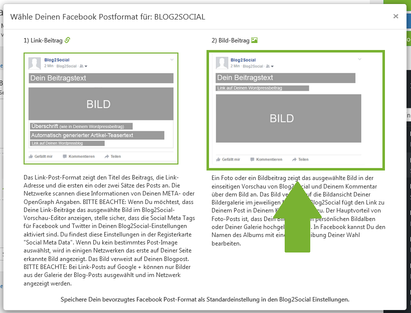 Link und Bild-Beitrag
