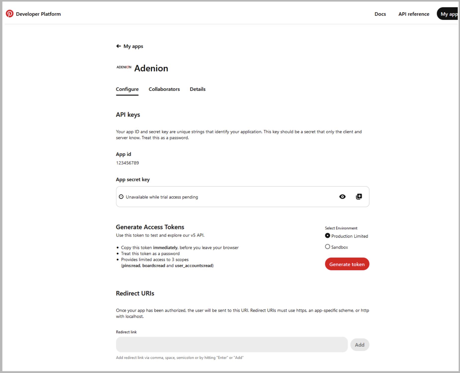 Generate Token