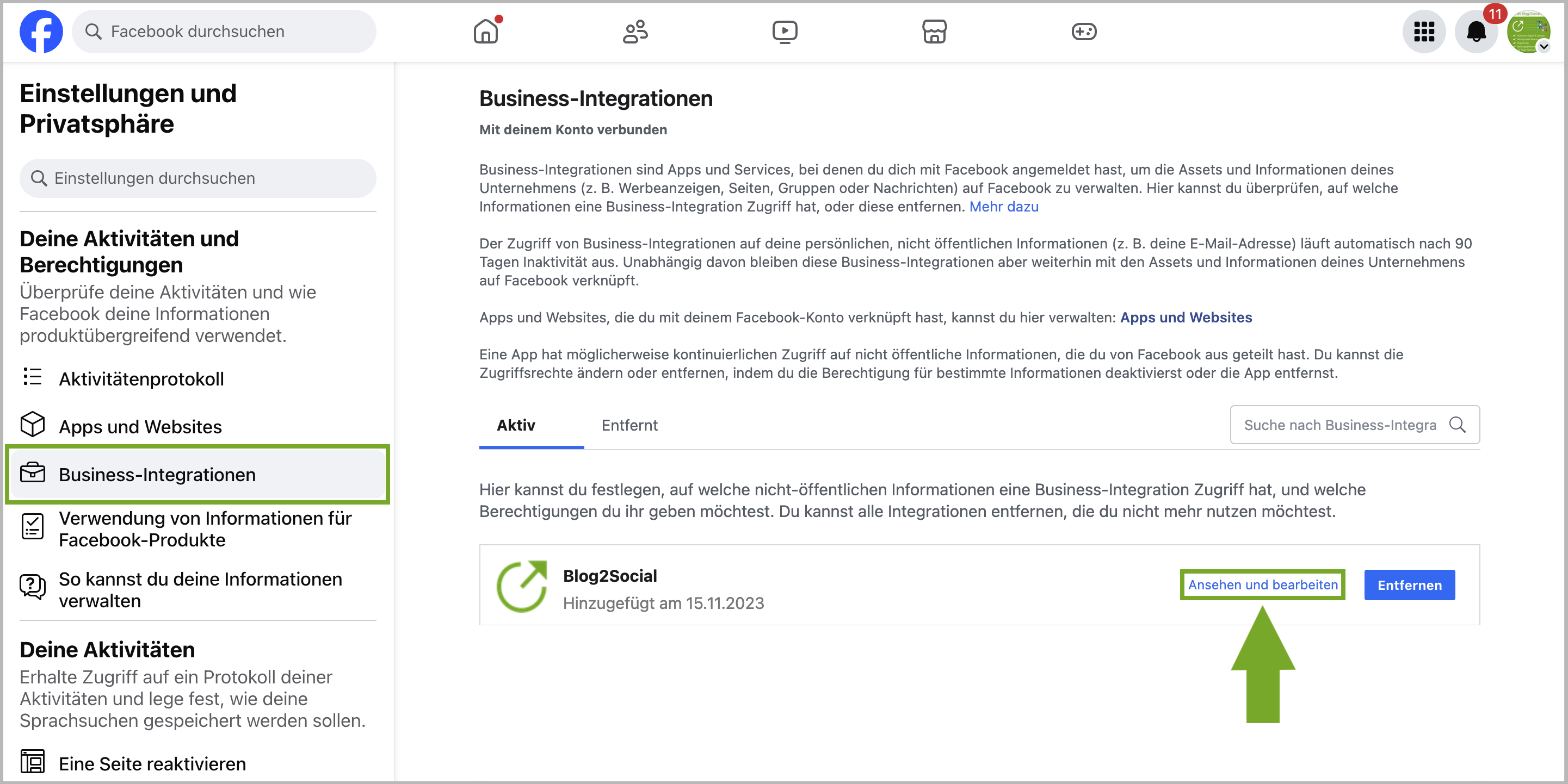 Business Integrationen