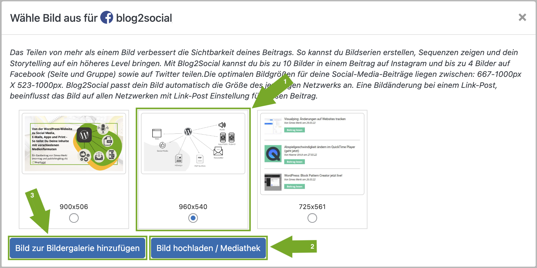 Bilder auswählen