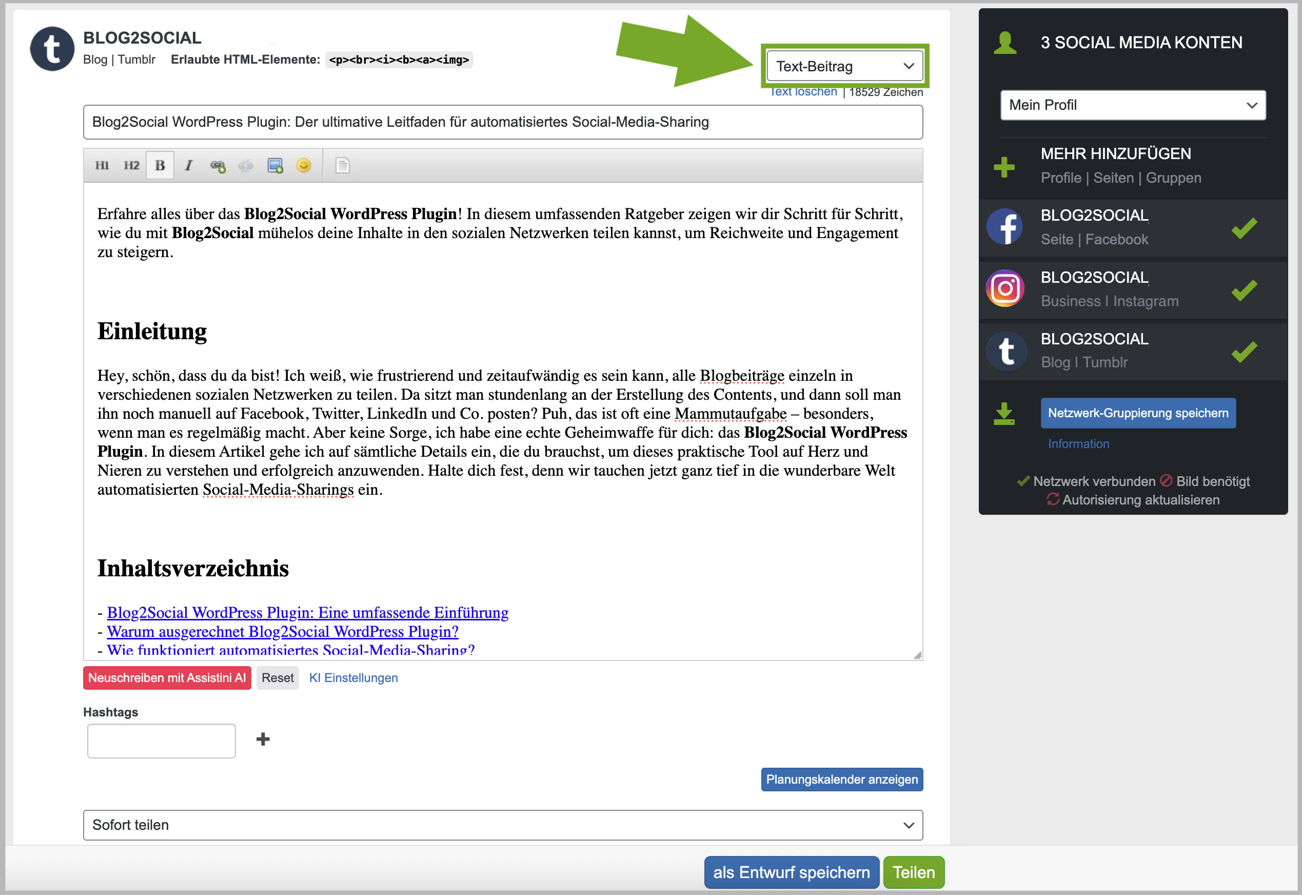 Tumblr Beitragsformat