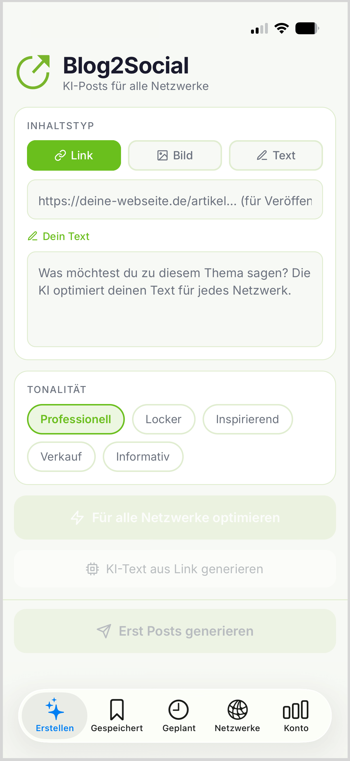 Beitrag erstellen
