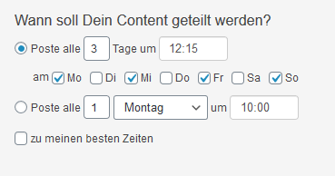 An welchen Tagen
