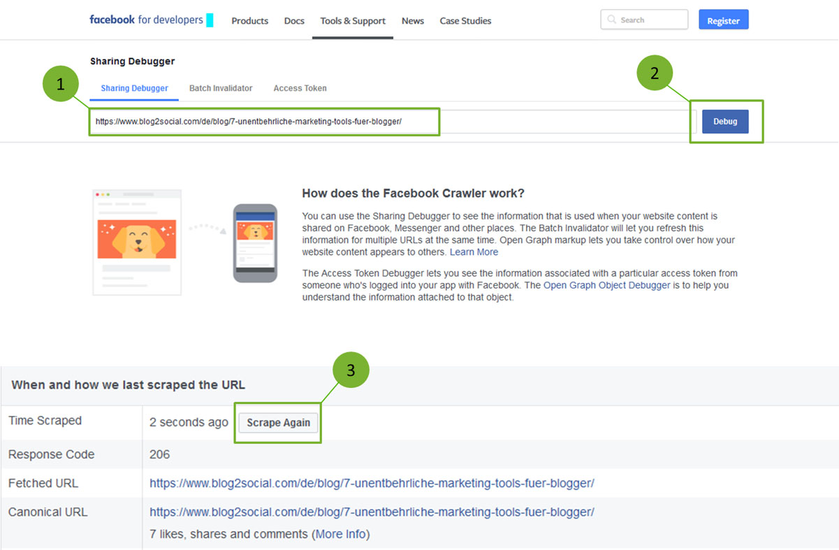 Facebook Sharing Debugger