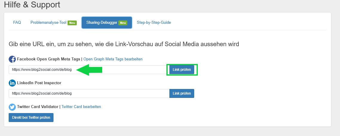 Link prüfen