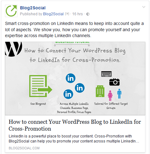 Facebook link post published with Blog2Social 