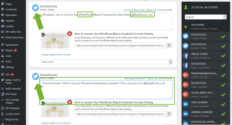 Cross Post To Multiple Twitter Accounts To Boost The Reach Of Your Blog Post