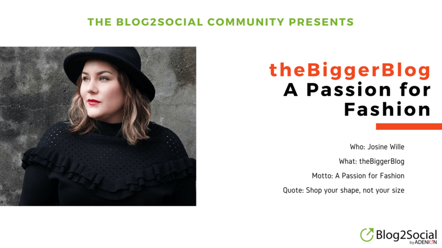 Josine Wille and The Bigger Blog - The Blog2Social Community