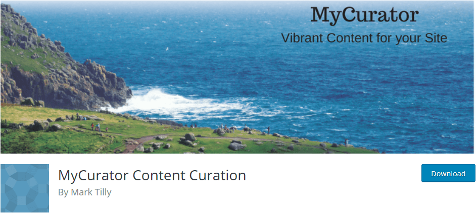 Wordpress plugin My Curator - Discover and publish vibrant content from other sources on your blog