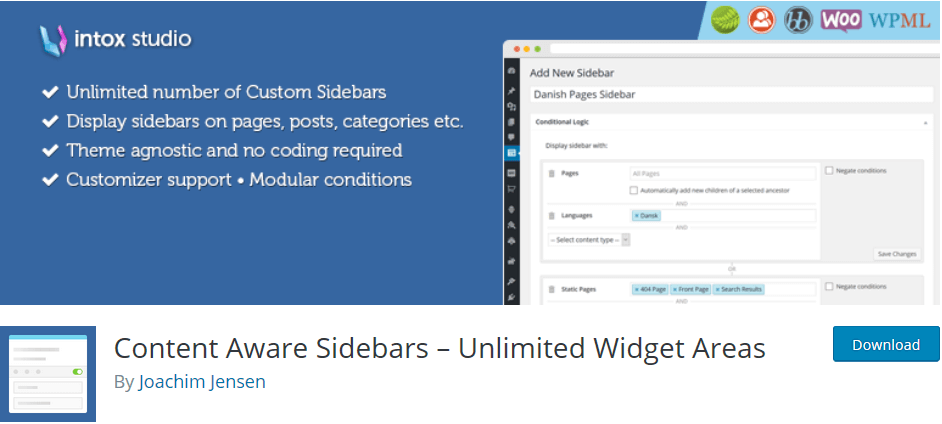 Das WordPress Plugin Content Aware Sidebars zeigt konditionsbedingte Inhalte in Deiner Sitebar an