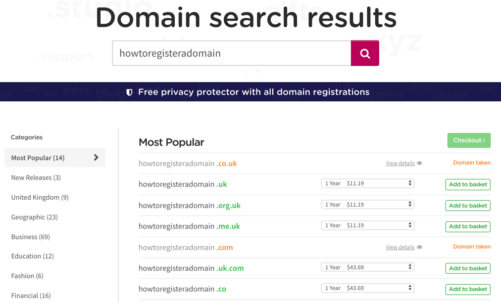 How to register a domain