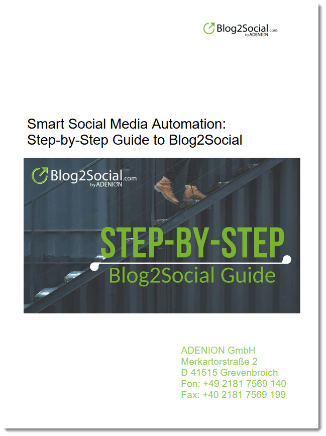 Blog2Social Guide Step-byStep