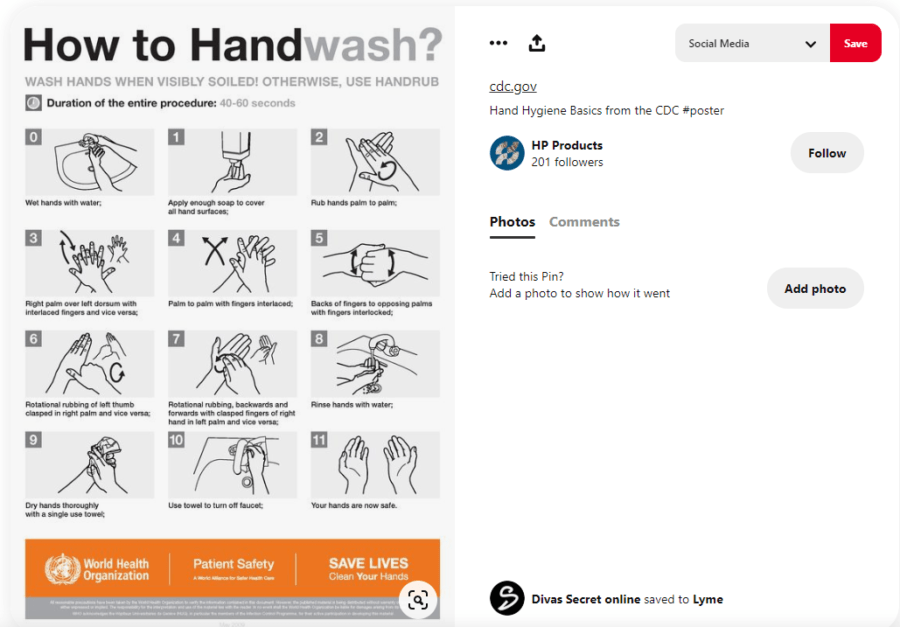 HP shares information on how to handwash from WHO