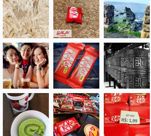 Different variations of the #haveabreakhaveakitkat are used to share pictures of the chocolate bar for example on instagram