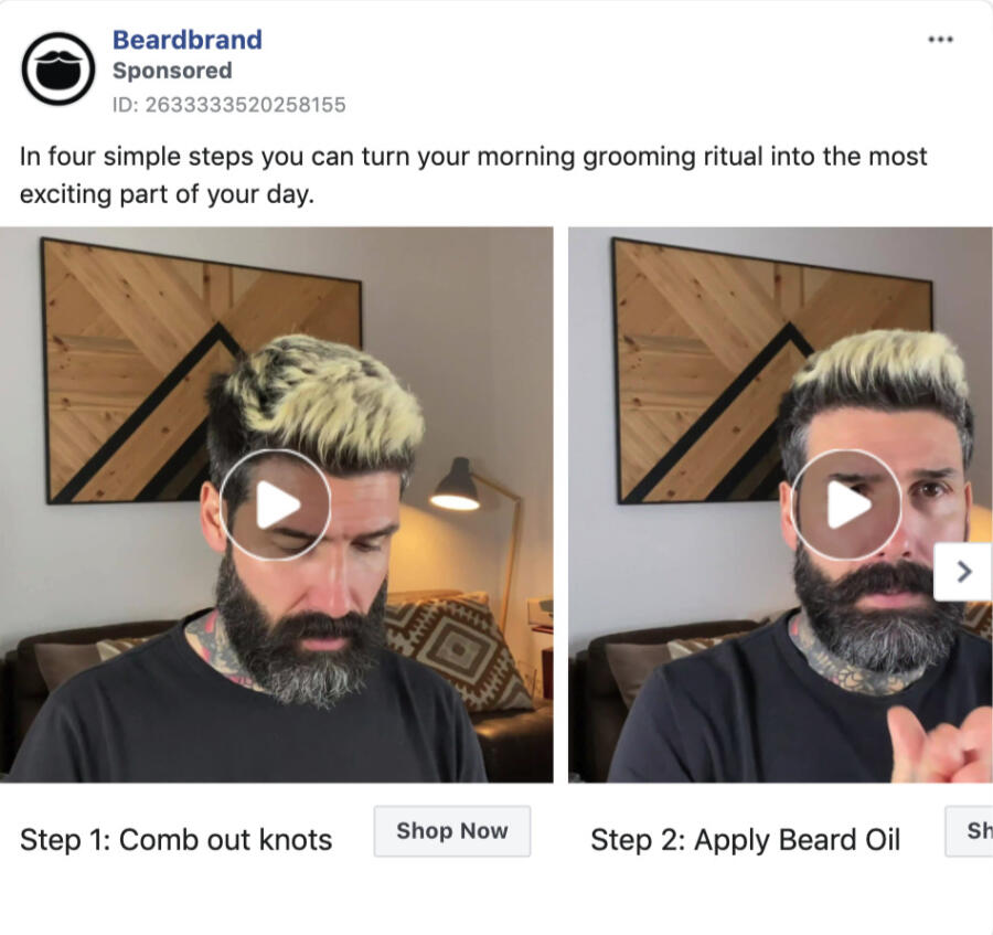 This sponsored post by beard brand shows how to use their product correctly without being salesy