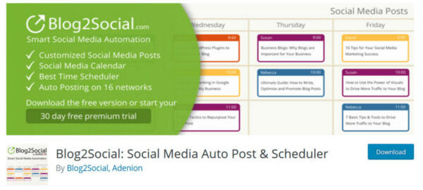 Blog2Social Social Media Autopost