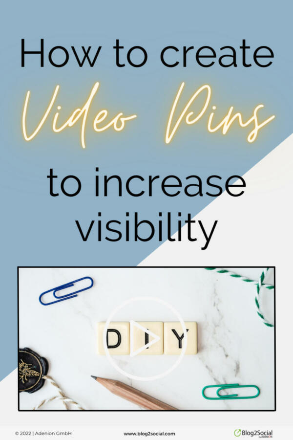 Create Video Pins to increase visibility