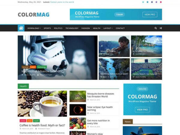 ColorMag - find the best WordPress Theme for You on the Blog2Social Blog