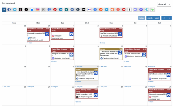Calendrier social