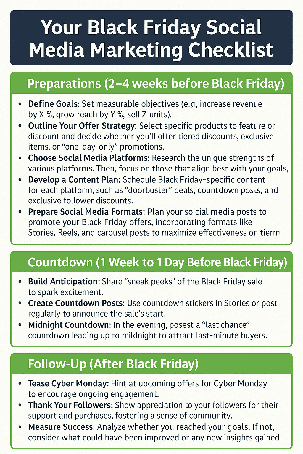 Black Friday Checklist