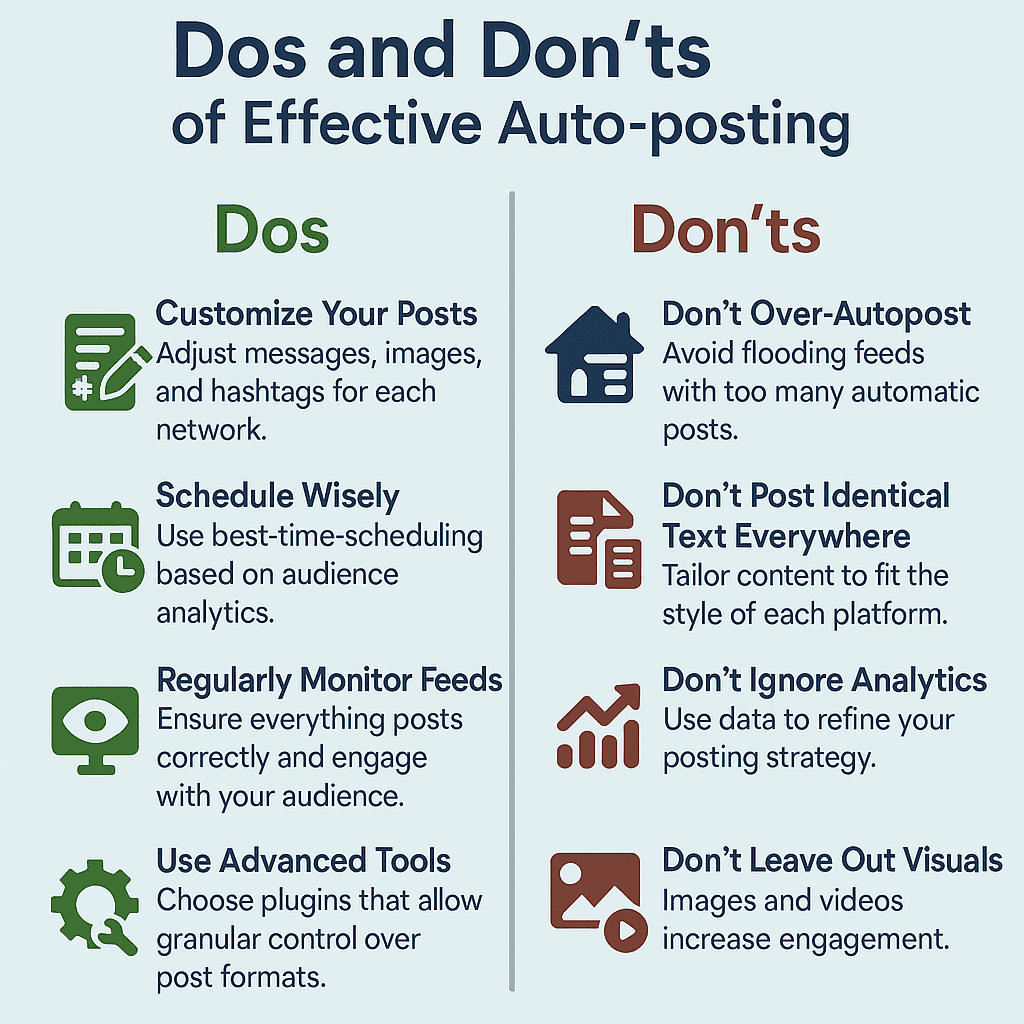 À faire et à ne pas faire pour une publication automatique efficace