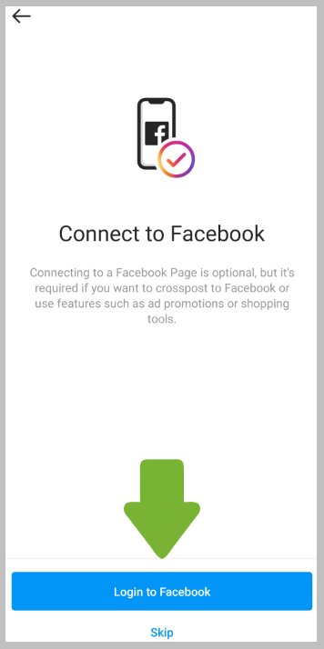 Connect to Facebook