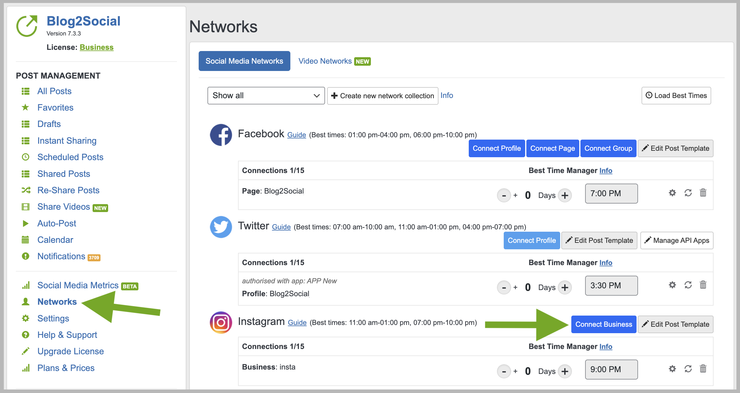 Connect Instagram Business