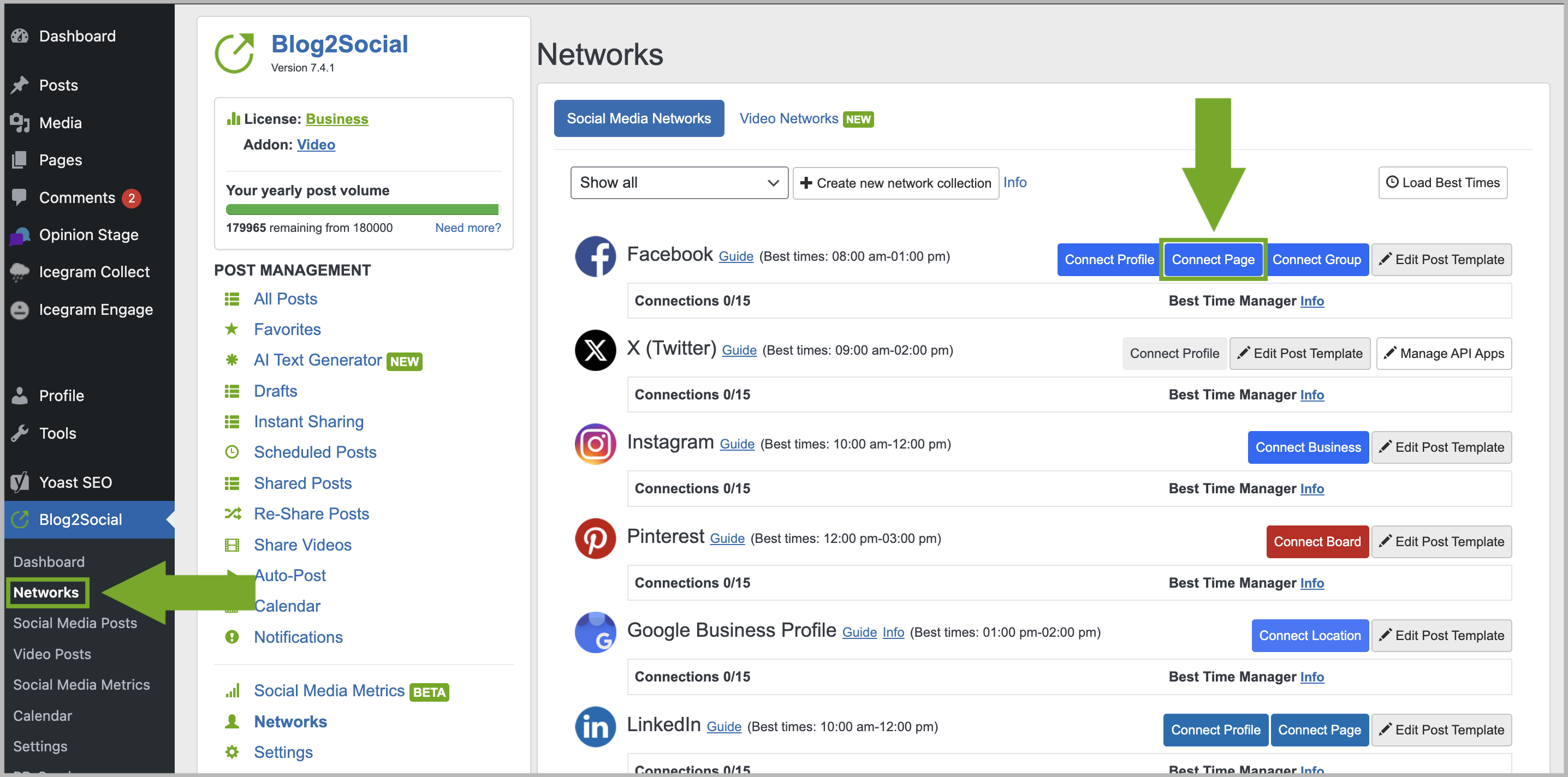 Connect Facebook Page