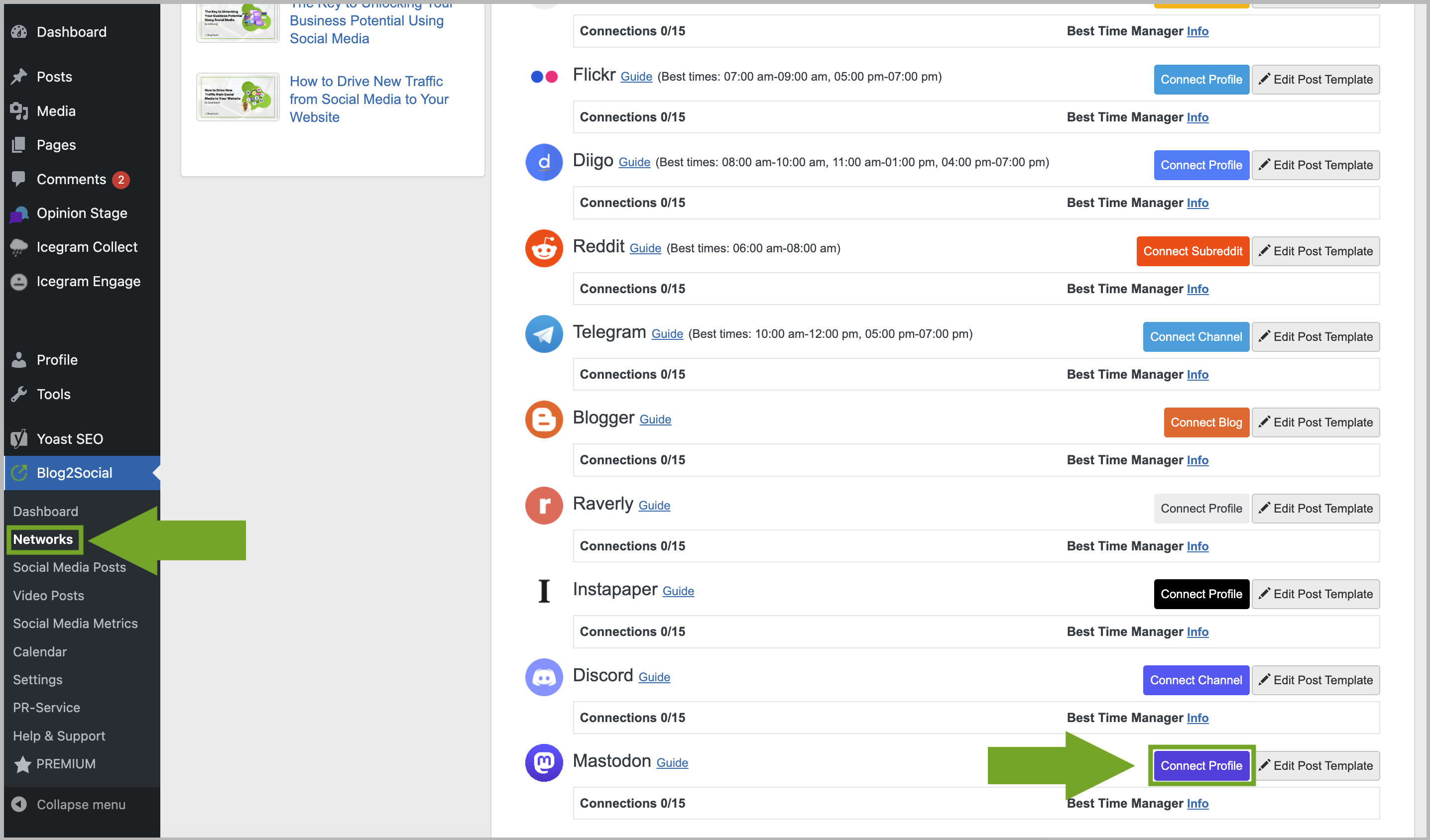 Connect Mastodon Profile