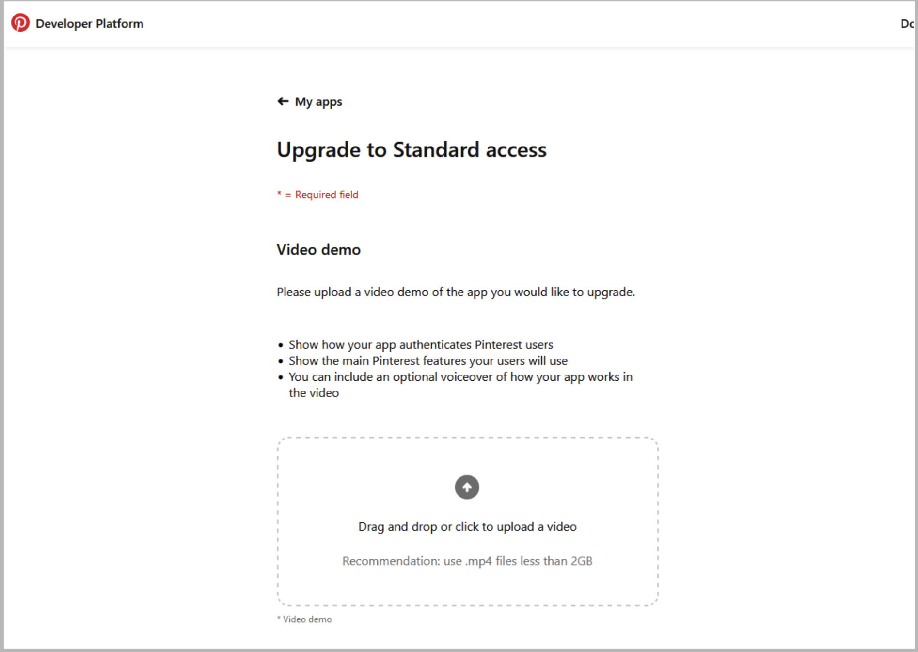 Pinterest Standard Access