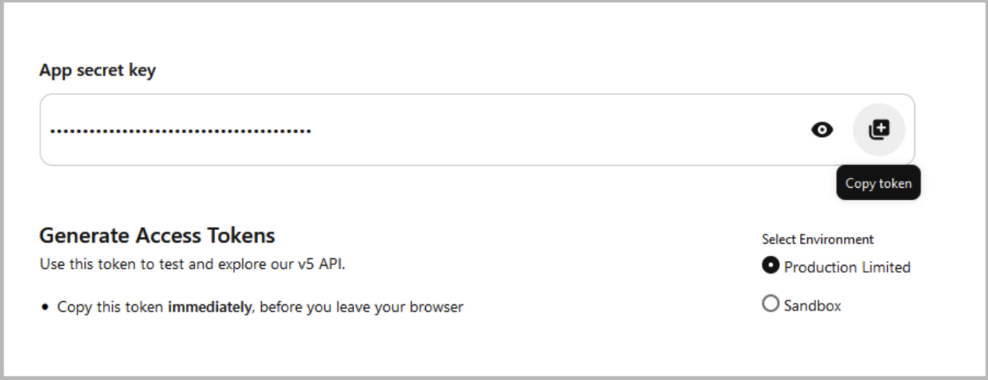 Pinterest App Secret Key