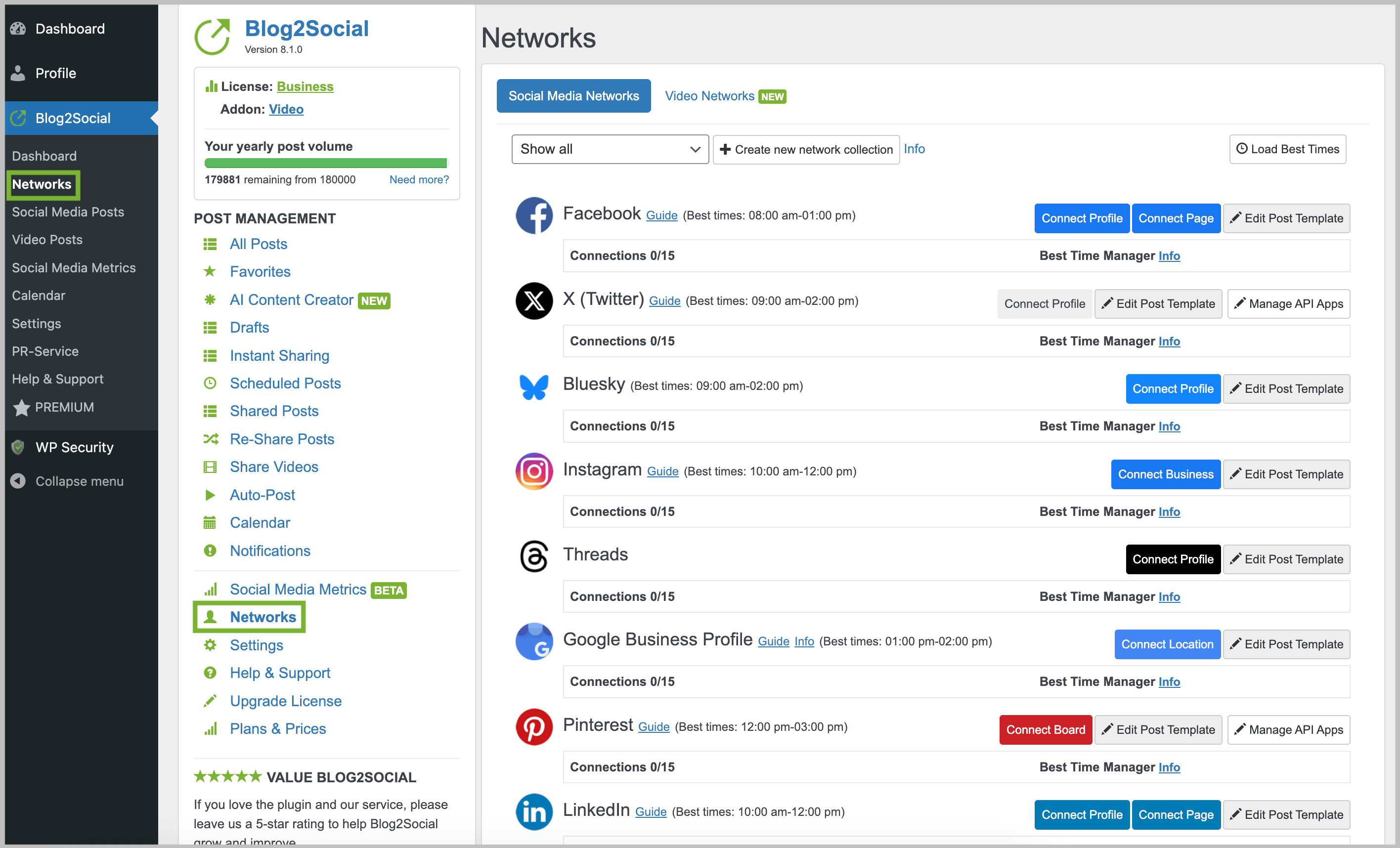 Connect Social Media Accounts
