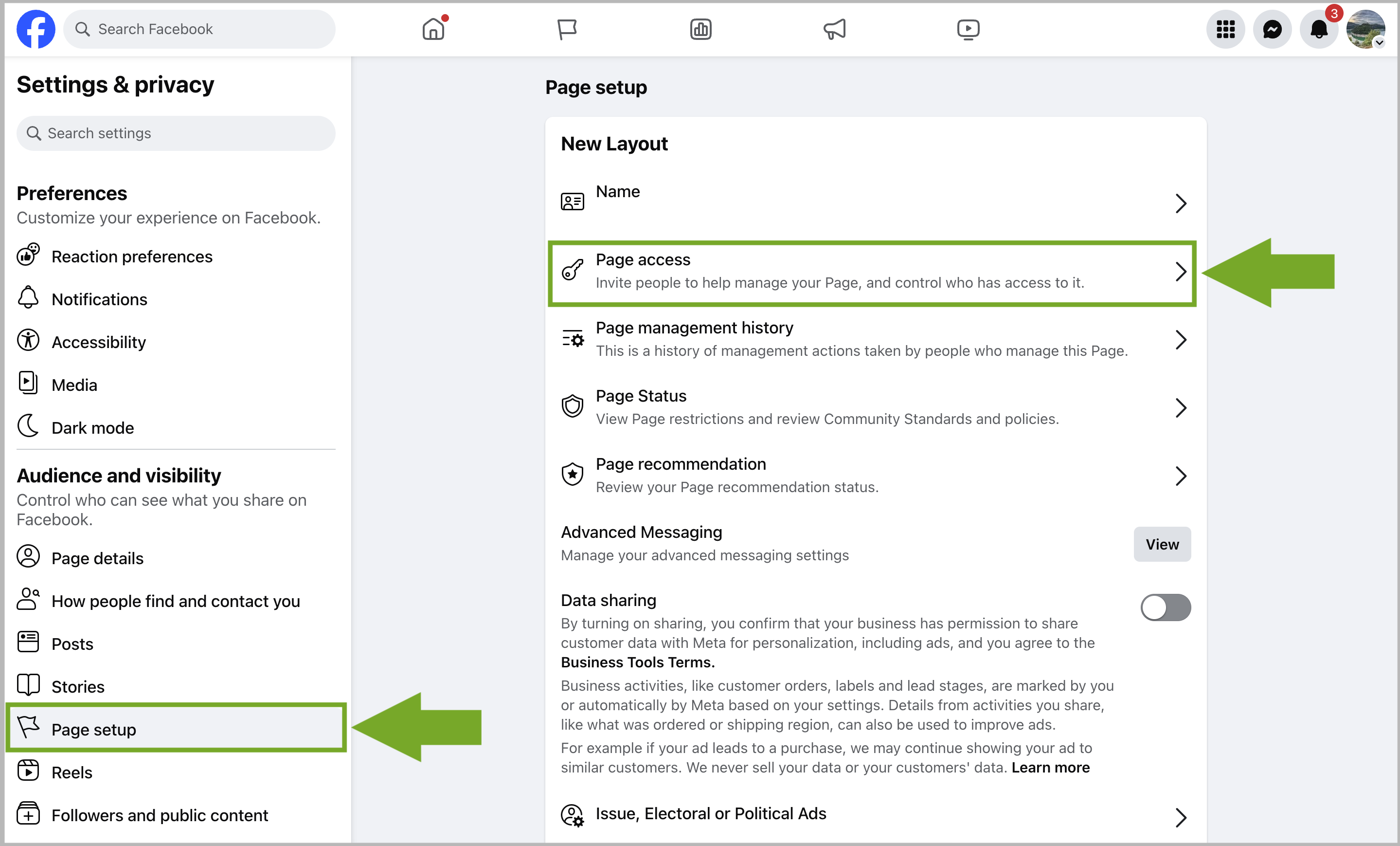 Facebook Page Access
