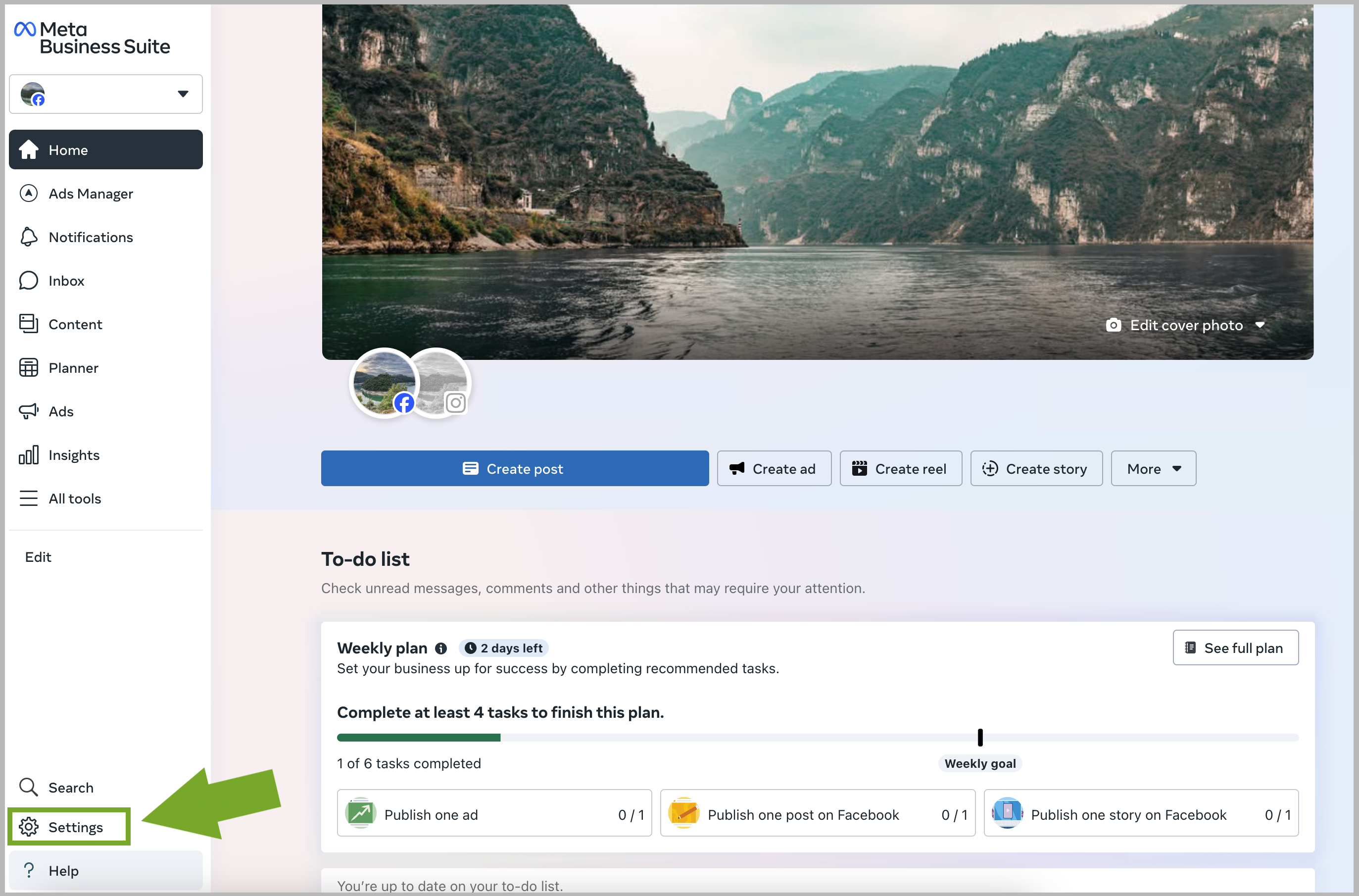 Facebook Business Suite Settings