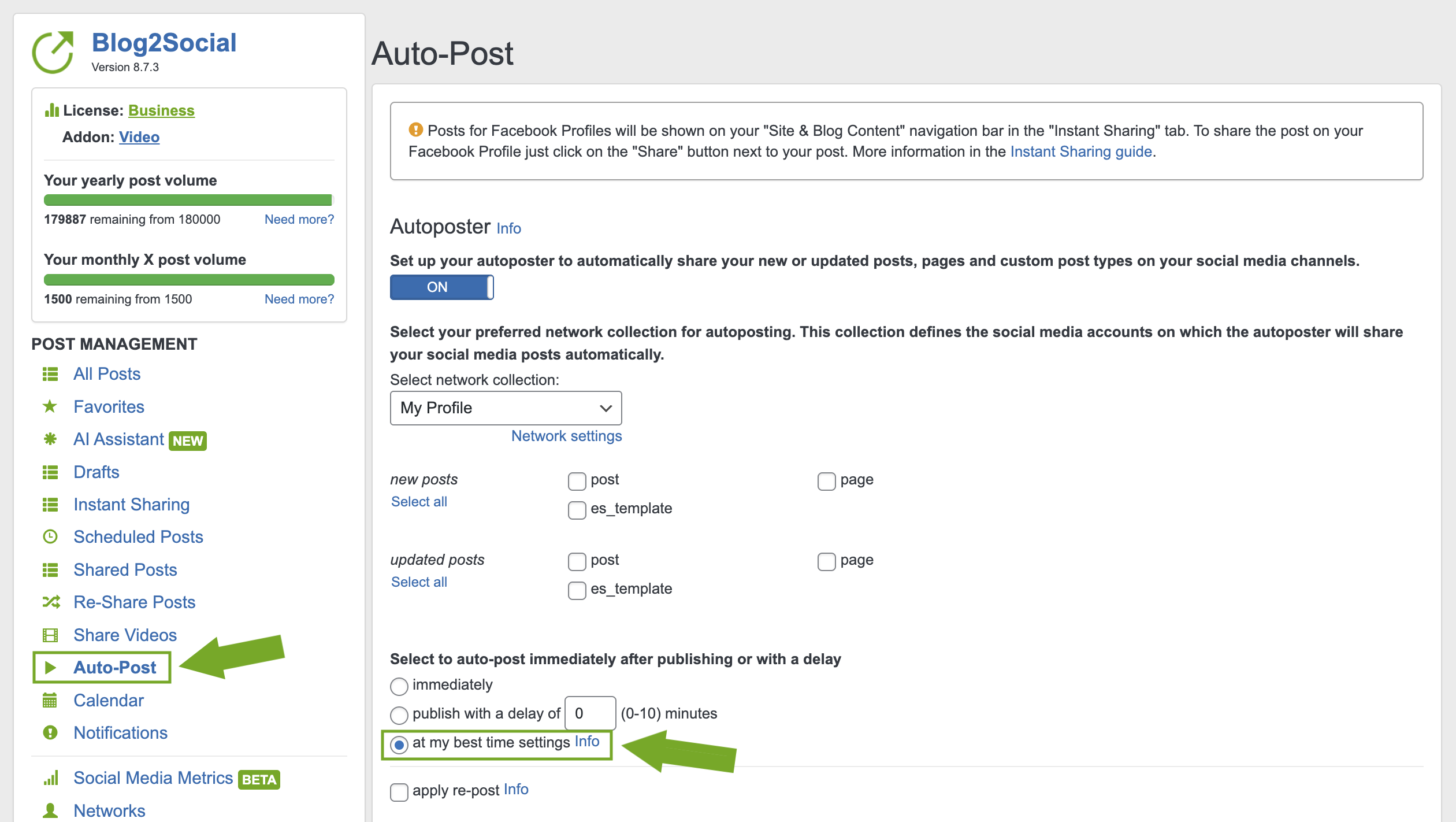 Auto-Poser Time Settings